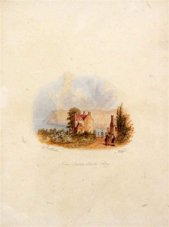 George Weatherill (1810-1890) Near Robin Hoods Bay, overall 8.5 x 6.75in.